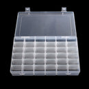 Bead Storage Box, 36 compartments in plastic box with snap closure lid 10-3/4" x 7"  tol0865