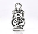 10 Silver Metal CAMPING LANTERN Charms or Pendants  chs0255
