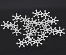 300 Bright Silver Plated Star Spacer Beads  8mm bme0102