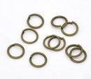 50 Antiqued Bronze Tone Open Jump Rings 6mm 22 gauge wire jum0076a