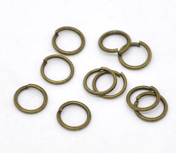 50 Antiqued Bronze Tone Open Jump Rings 6mm 22 gauge wire jum0076a