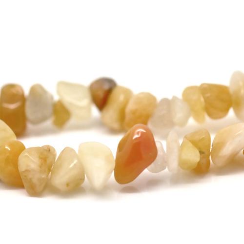 Yellow Stone Nugget Gemstone Beads, about 5-10mm, double strand, gem0681