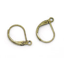 60 BRONZE Metal Lever Back Earrings Ear Wires (30 pairs) fin0396