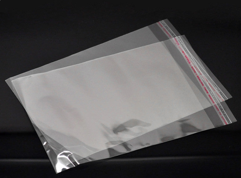 100 Resealable Self-Sealing Bags, usable space 17cmx13cm (6-5/8" x 5-1/8") bulk package cello bags, cellophane jewelry bags, bag0085