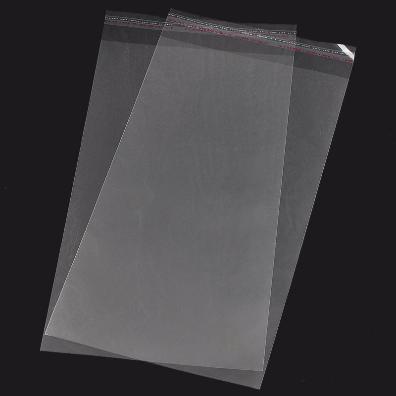 50 Resealable Self-Sealing Bags, usable space 28.5x18cm (11-1/4" x 7") bulk package cello bags, cellophane jewelry bags, bag0072