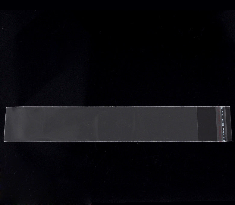 200 Resealable Self-Sealing Bags, usable space 17x3.5cm, (6-5/8" x 1-3/8") bulk package cello bags, cellophane jewelry bags, bag0069