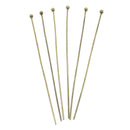 300 Antique Bronze THIN Ball Head Pins, 2-3/8" long (60mm)  24 gauge PIN0085