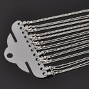 One Dozen (12) Silver Plated BALL CHAIN Necklaces, size 1.5mm, lobster clasp, 20" long   fch0065