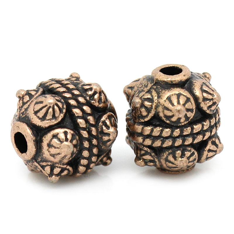 8 Antiqued Copper Tone Metal Fancy CONE SPIKE Spacer Beads 11mm x 10mm  bme0159