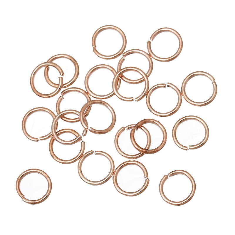 1000 pcs 7mm ROSE GOLD Open Jump Rings, Wire Findings, 19 gauge, jum0162b