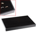 Black Jewelry Display Tray, Velvet RING Tray, 13-3/4" x 9-1/2"  dsp0008