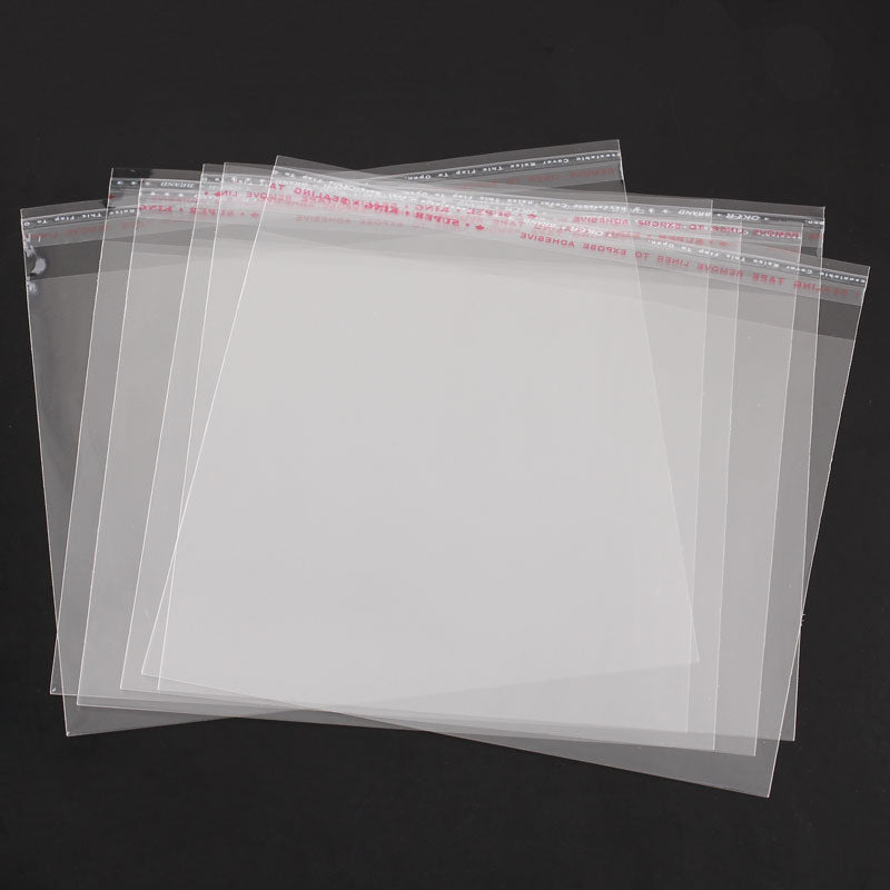 100 Resealable Self-Sealing Bags, usable space 16x13cm, (6-1/4" x 5-1/8") bulk package cello bags, cellophane jewelry bags, bag0086