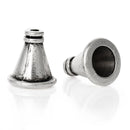 20 Antique Silver CONE Metal Bead Caps, 11x10mm  fin0317
