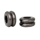 50 Gunmetal Double Rondelle Spacer Beads, 6mm, bme0383