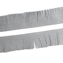 2m SILVER GLITTER Tassel Fringe, 1-1/8" wide (30mm), Faux Suede, Velvet Suede Fringe, Vegan Leather Suede, 2mm thick, 2 meters long, cft0081