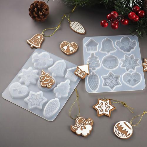 Christmas Ornament Resin Mold, Silicone Mold makes 9 shapes, tol1225