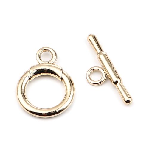 2 sets 18k Gold Filled Toggle Clasps, Light Gold, fin1024