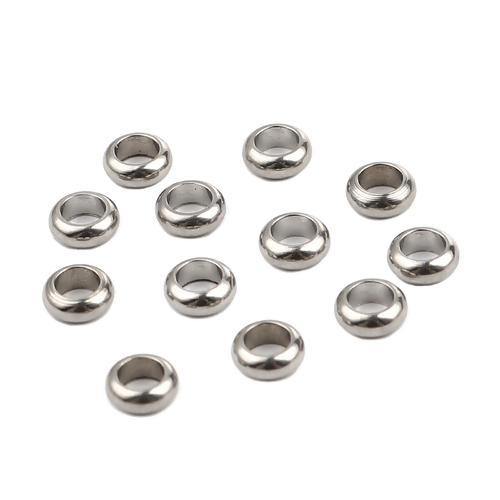 5mm STAINLESS STEEL Metal Rondelle Spacer Beads, 50 beads, bme0679