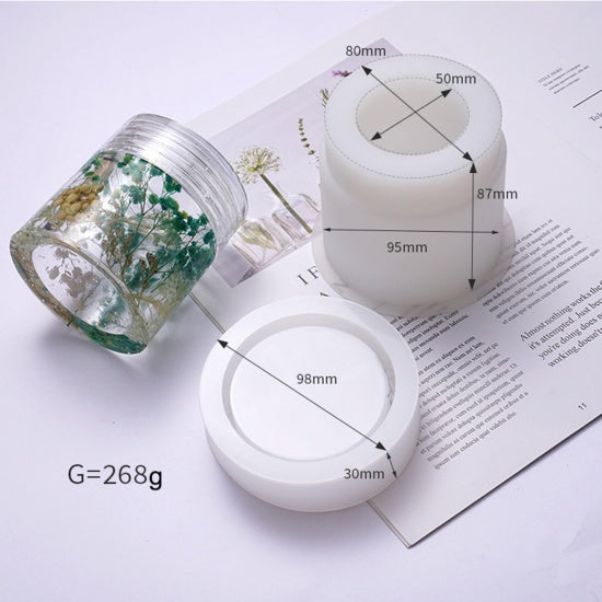Epoxy Resin Mold, Jar with Lid, tol1349