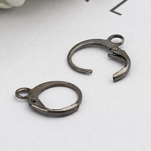 20 Gunmetal Lever Back Earrings Ear Wires, Round, (10 pairs) fin1082