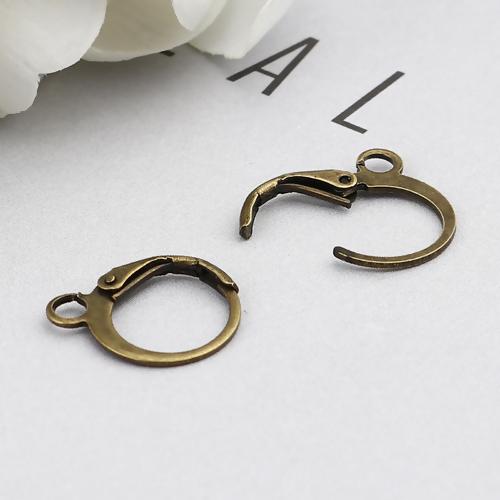 20 Bronze Lever Back Earrings Ear Wires, Round, (10 pairs) fin1079