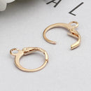 20 Light Gold Lever Back Earrings Ear Wires, Round, (10 pairs) fin1077