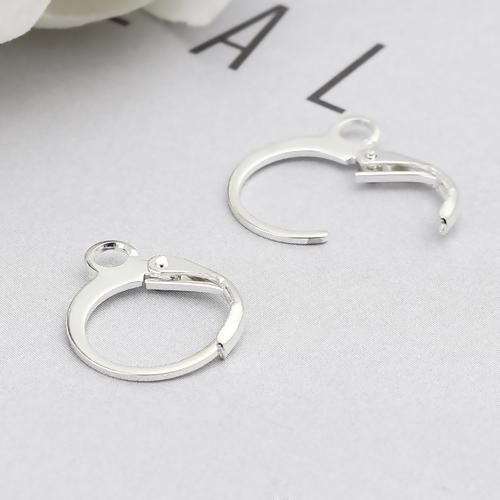 20 Silver Lever Back Earrings Ear Wires, Round, (10 pairs) fin1083