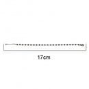 Gray and Silver Beaded Anklet or Bracelet, Stainless Steel, 6.75" long, jlr0306