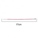 Hot Pink and Silver Beaded Anklet or Bracelet, Stainless Steel, 6.75" long, jlr0303