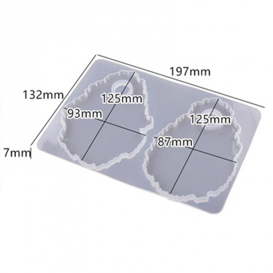 Resin Geode Coaster Mold, Silicone Mold, tol1357