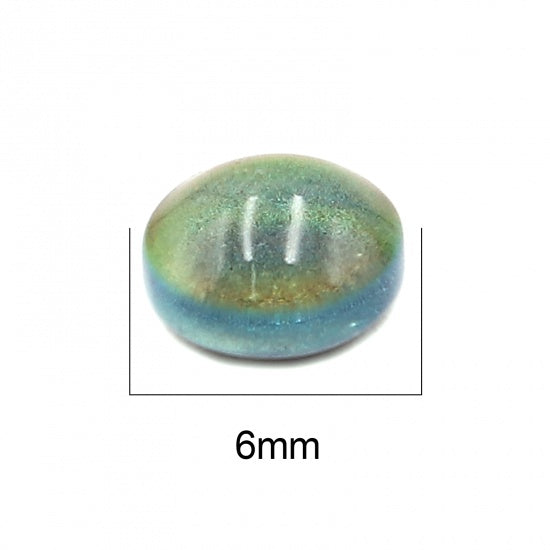 6mm Cabochon Domes, Mood Beads, Temperature Changing, 10 pcs, cab0701