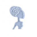 Epoxy Resin Mold, Lady's Head with Fancy Hair, tol1347