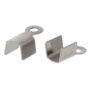 30 Silver Cord End Crimp Fasteners, stainless steel, fits 3.5mm, fin1132