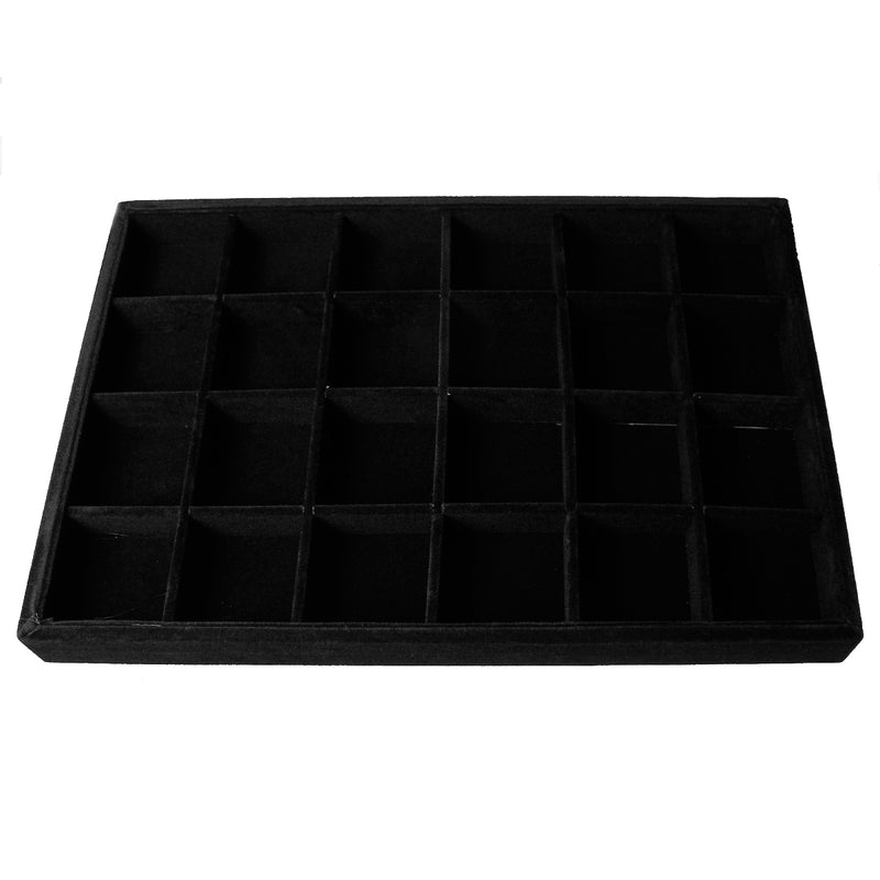 Black Jewelry Display Tray, Velvet Tray, 14" x 9.5"  dsp0005