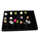 black velvet jewelry display tray