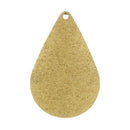 5 STARDUST TEARDROP CHARMS Brass Gold Metal Pendant . chg0352