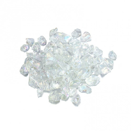 White Iridescent Glass Glitter for Resin Crafts, 20 grams, cft0313