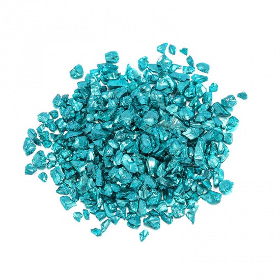 Blue Green Glass Glitter for Resin Crafts, 20 grams, cft0309