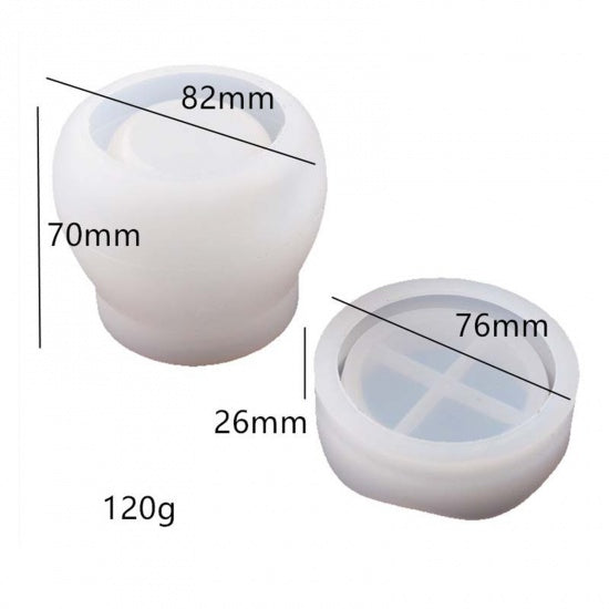 Epoxy Resin Mold, Jar with Lid, tol1358