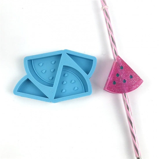 Watermelon Straw Mold for Tumblers, Epoxy Resin Mold, Silicone Mold, tol1362