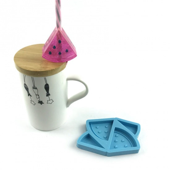 Watermelon Straw Mold for Tumblers, Epoxy Resin Mold, Silicone Mold, tol1362