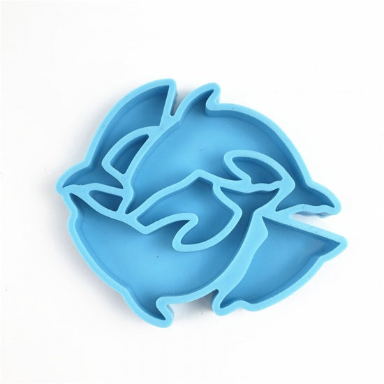 Dolphin Straw Mold for Tumblers, Epoxy Resin Mold, Silicone Mold, tol1365