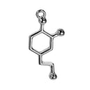 5 DOPAMINE Chemistry Charms, Silver Tone Charm Pendants, Science Charms, chs2325