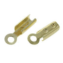 30 Gold Plated End Caps, 14k Leather Cord End Connectors Bead Caps Fits up to 2mm cord fin1054