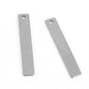 5 Stainless Steel Metal Stamping Blanks Charms, RECTANGLE with 1 hole, 1-1/2" x 1/4", bar pendant, lavaliere pendant, 18 gauge, msb0334