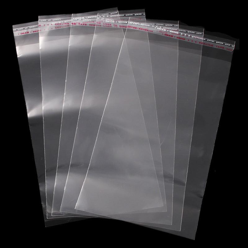 200 Resealable Self-Sealing Bags, usable space 18.6cmx11cm (7-3/8" x 4-1/3") bulk package cello bags, cellophane jewelry bags, bag0084