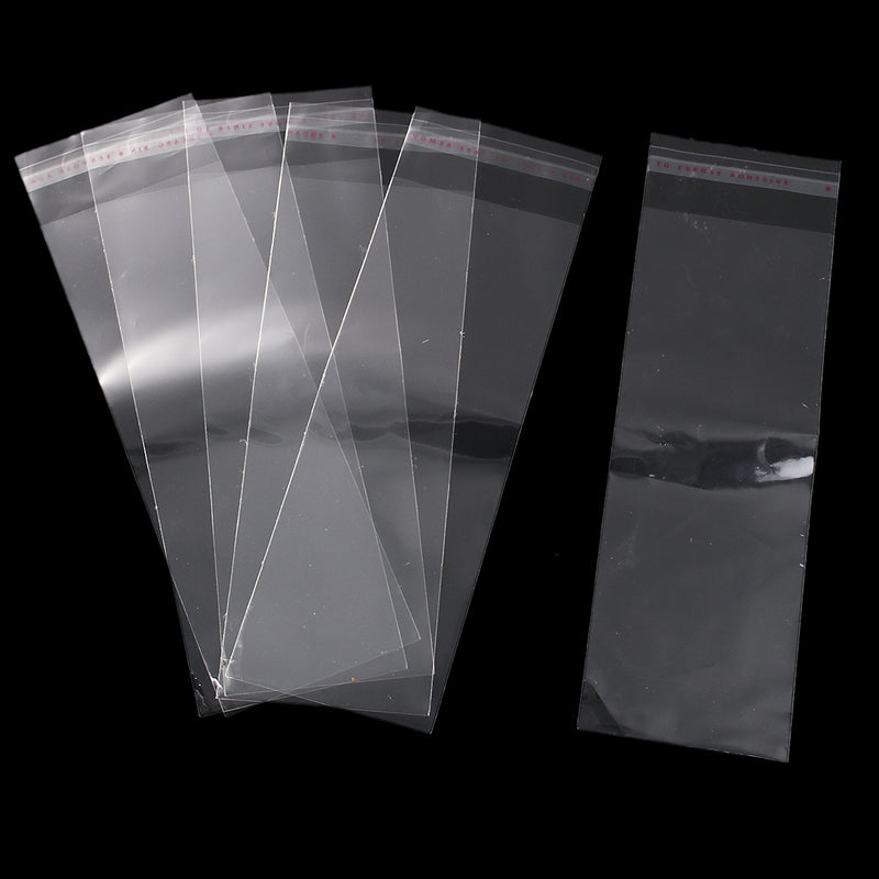 500 Resealable Self-Sealing Bags, usable space 16.6x6cm, (6-1/2" x 2-3/8") bulk package cello bags, cellophane jewelry bags, bag0047