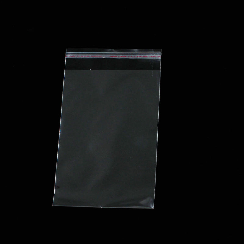 100 Resealable Self-Sealing Bags, usable space 21.5cm x 13cm (8-1/2" x 5-1/8") bulk package cello bags, cellophane jewelry bags, bag0088