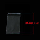 100 Resealable Self-Sealing Bags, usable space 21.5cm x 13cm (8-1/2" x 5-1/8") bulk package cello bags, cellophane jewelry bags, bag0088