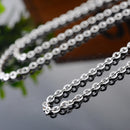 10 Stainless Steel CABLE LINK CHAIN Necklaces with Lobster Claw Clasp, oval links are 3x2.5mm, 18" long, fch0494
